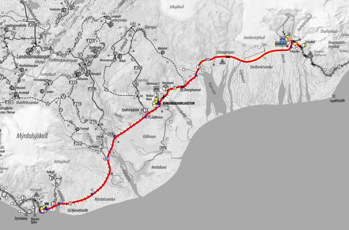 Mappa del percorso da cyclingiceland.is/