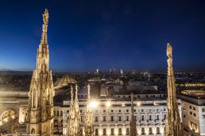 Vista dalle terrazze del Duomo di Milano