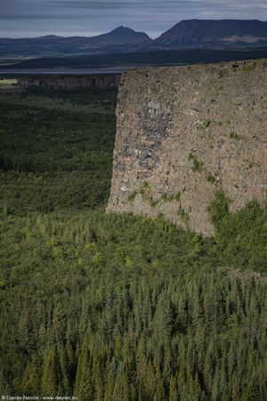 La parete rocciosa di Asbyrgi
